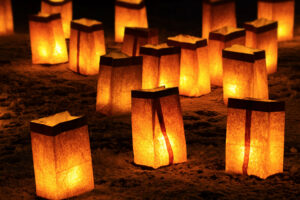 Luminarias shining brightly in Santa Fe, NM. The Santa Fe Therapist sends greetings for a Joyeux Noel, or Merry Happy Holidays, your way. In this Living From Happiness episode, she talks with scientist-turned-baker Marcel Remillieux, from Santa Fe's Mille -- the French cafe and creperie. If you're struggling with toxic people, too much anxiety or stress or sadness, the Santa Fe Therapist can help. Online therapy throughout New Mexico. 87505, 87508, 87506